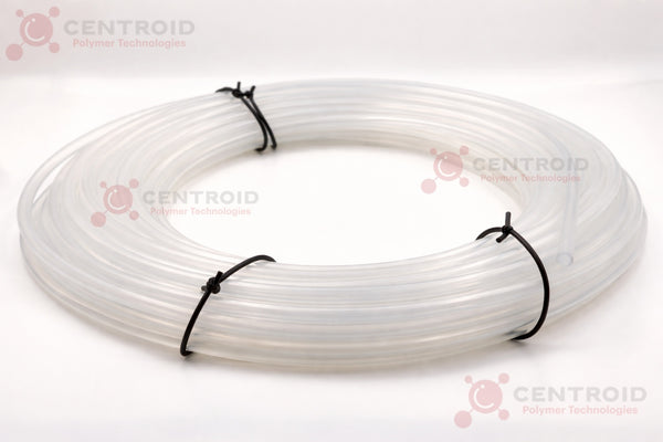 Silicone Tube ID 4mm, Od 6mm Transparent, Food Grade Material, 25 meter roll